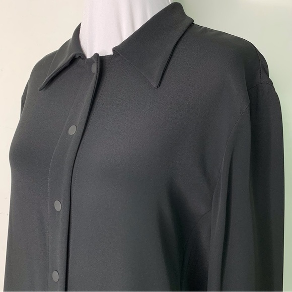 Armani Collezioni Women's Black Long Sleeve Button Down Maxi Dress Size 12 - Picture 4 of 16